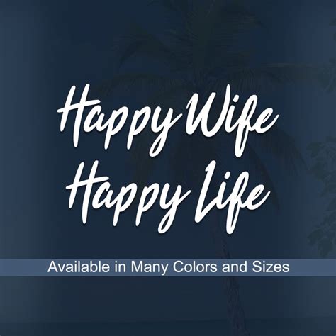 Happy Wife Happy Life Decal Etsy