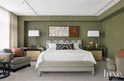 Contemporary Olive Master Bedroom Luxe Interiors Design