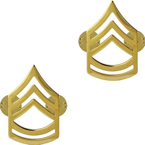 Sergeant First Class 22k Gold Plated Tops Military Supply