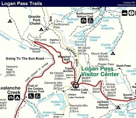 √ Glacier National Park Tourist Map