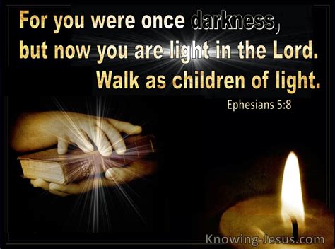 Ephesians 58 Now You Are Light In The Lord Black