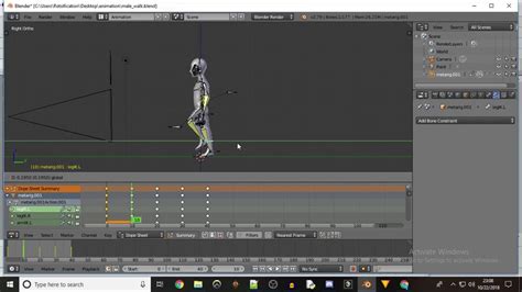 Blender Animation Simple Walk Cycle Youtube