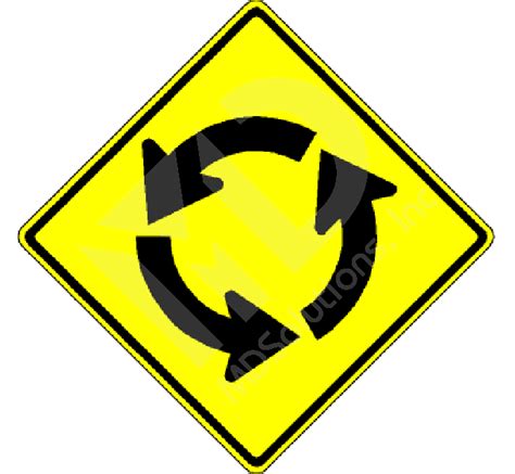 W2 6 Circular Intersection Sign