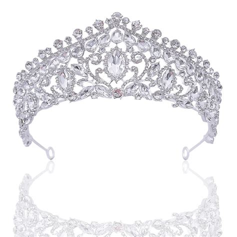 Corona Nupcial Tiara Roja De Diamantes De Imitación Accesorios De