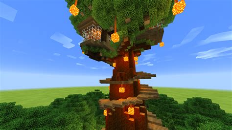 Treehouse I Built In Mcpe A Few Years Ago Still Unfinished Rminecraft