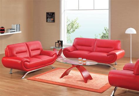 Contemporary Red Leather Sofa Sofas Design Ideas