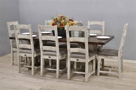Rustic Dining Table Set Reclaimed Wood Restored Timbers