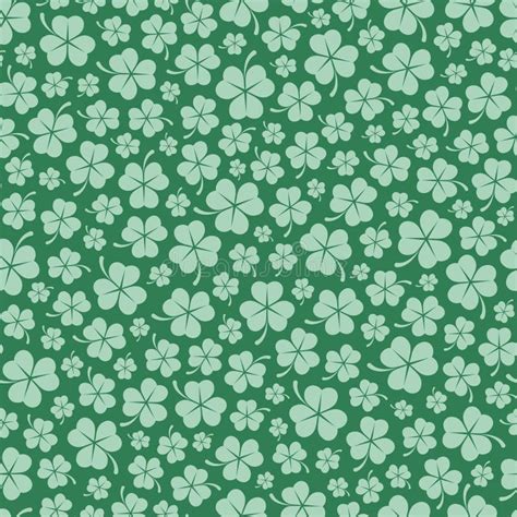 Saint Patrick S Day Seamless Pattern With Clover Leaves Stock Vector Illustration Of Floral