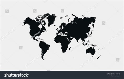 World Map Grey Vector Modern Stock Vector Royalty Free 1760410943
