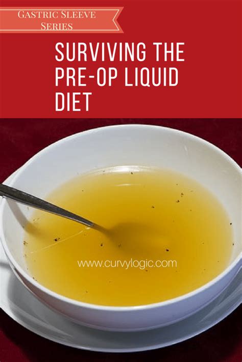 Pre Op Liquid Diet For Gastric Sleeve Curvylogic Bariatric Recipes