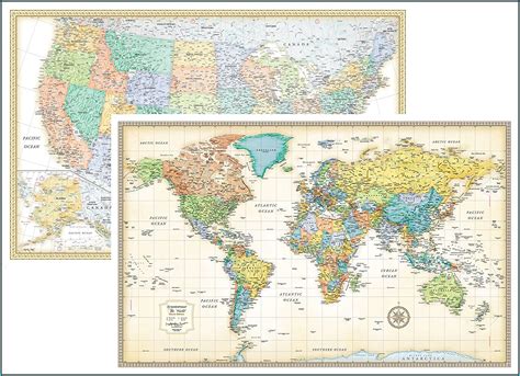 Laminated World Map Poster Map Resume Examples