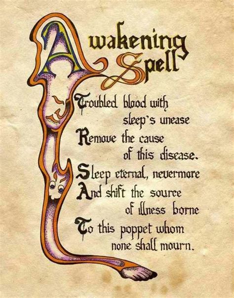 Awakening Spell Charmed Book Of Shadows Witch Spell Book Book Of