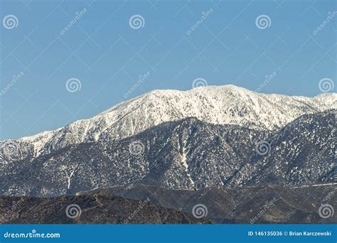 Snowcapped San Gorgonio Mountain Stock Photo Image Of Formation