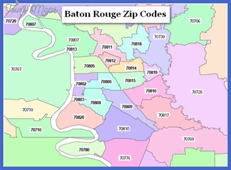 Baton Rouge Zip Code Map Map Of The World