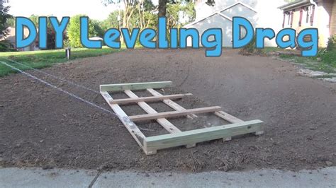 Preparing dirt for grass seed dragging it flat. DIY Lawn Drag to Level the Lawn - YouTube