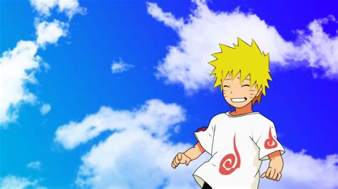 Hd Wallpaper Naruto Uzumaki Illustration The Sky Clouds Smile Boy