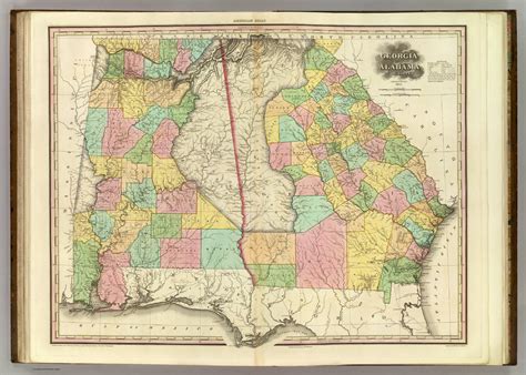 Georgia And Alabama By Hs Tanner Improved To 1825 American Atlas