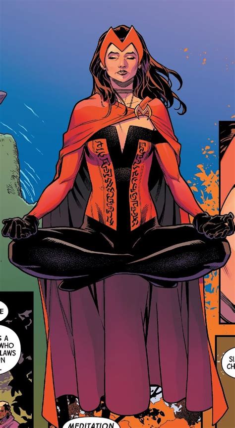 Scarlett Witch Meditating Escarlate Feiticeira Escarlate Marvel