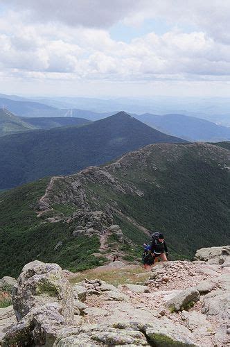 Hikers Ascending The Franconia Ridge Trail From The Knife Edge Of