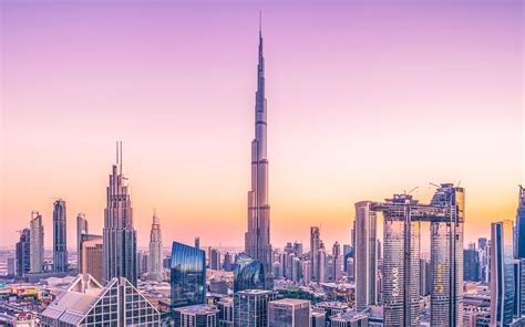 Download Wallpapers Burj Khalifa 4k Sunset Cityscapes Skyscrapers