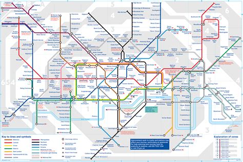 Map Of London Underground Lines With Zones