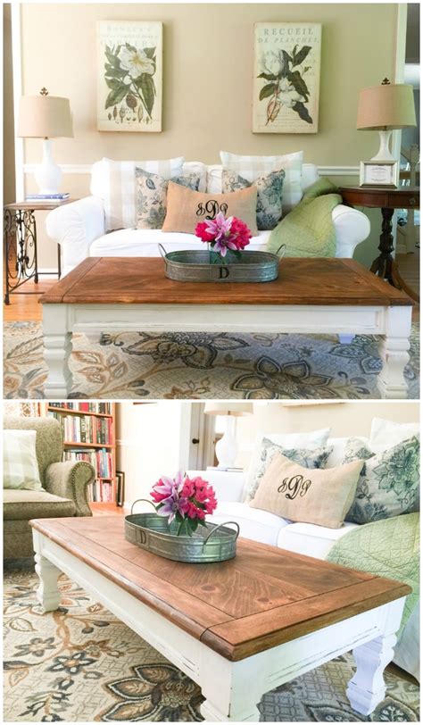 To make painting easier, i removed the top of the coffee table. 50 DIY Farmhouse Coffee Table Ideas / DIY Coffee Tables