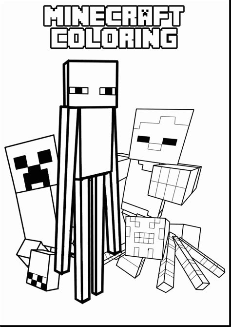 Minecraft Creeper Coloring Page Free Coloring Home