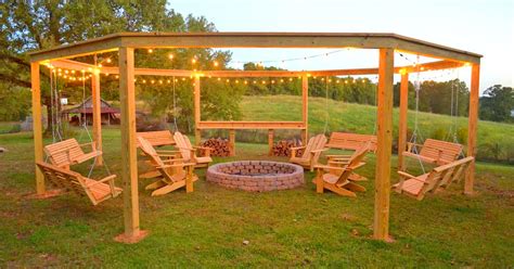 Backyard Fire Pit Ideas With Swings Finelineartdrawingsink