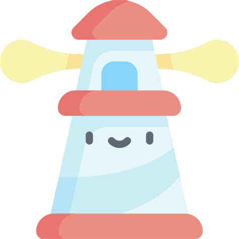 Lighthouse Kawaii Flat Icon