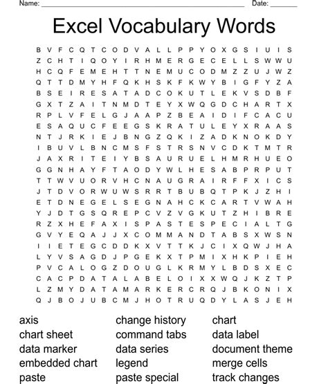 Excel Vocabulary Words Word Search Wordmint