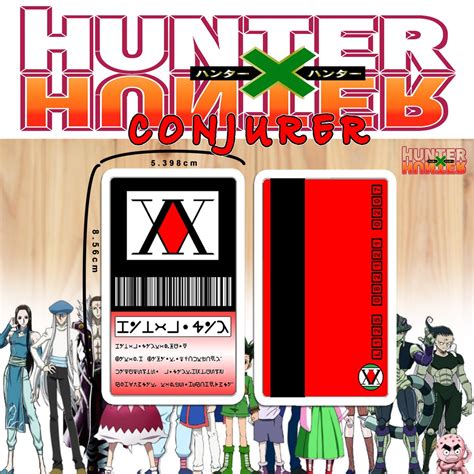Hunter X Hunter Conjurer Licensed Id Card Customize Nen Type Shopee