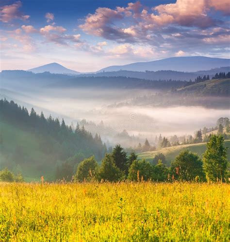 Beautiful Spring Landscape In The Swiss Alps Stock Image Image Of