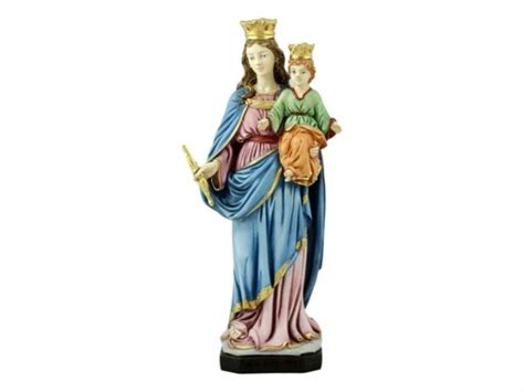 Estatua Resina Italiana Maria Auxiliadora 30cm El Propagador