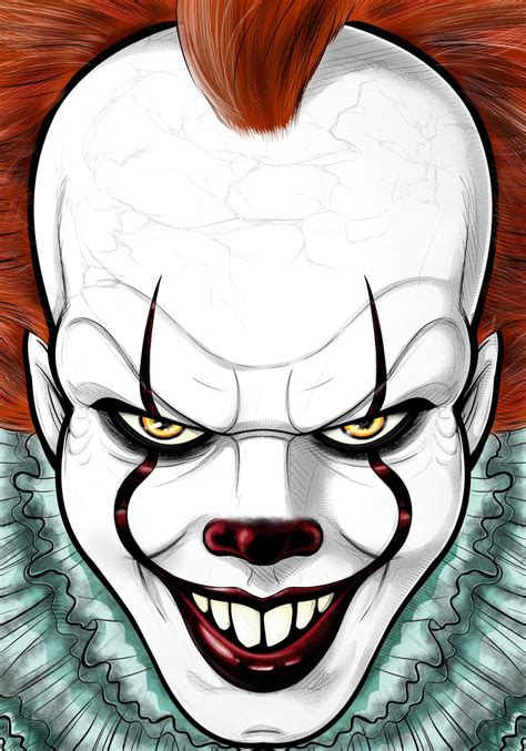 Pennywise 2017 By Thuddleston On Deviantart Scary Drawings Horror
