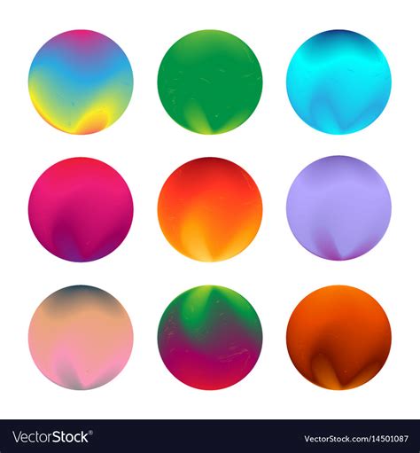 Set Of Round Colorful Shapes Abstract Royalty Free Vector