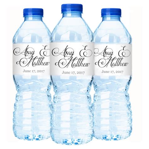 Wedding Water Bottle Labels Personalized Water Bottle Labels Etsy