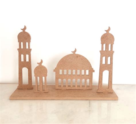 Mini Wooden Mosquemasjid Islamic Decor Ramadaneid Decor Hajj T