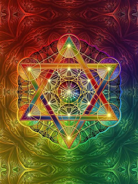 Metatrons Cube With Merkabah And Flower Of Life Scarf By Lilyas