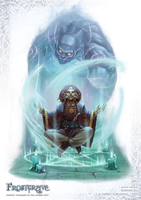 Deviant Frostgrave Wizards Witch And Summoner Fantasy Artwork Dark