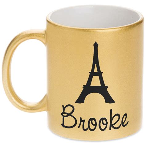 Eiffel Tower Metallic Gold Mug Personalized Youcustomizeit