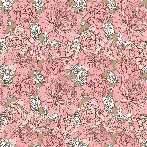 Seamless Color Peony Pattern Stock Vector Image By ©vgorbash 37528131