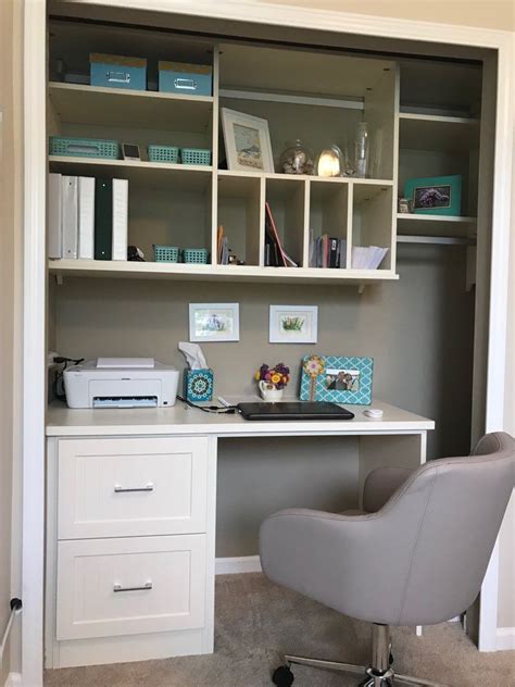 Turn Your Closet Into An Home Office Corner Closet Organizer Closet