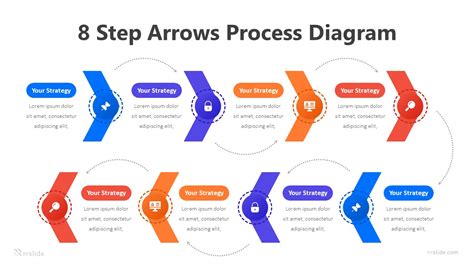 8 Step Arrows Process Diagram Infographic Template Ppt And Keynote