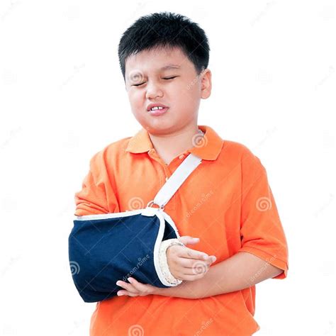 Young Boy With Broken Arm In Plaster Cast Stock Photo Image Of Person