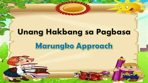 Unang Hakbang Sa Pagbasa Marungko Approach Youtube Images And Photos Finder
