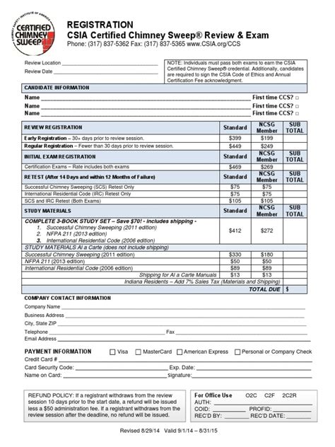 2015 Registration Form Ccs Reviewexam