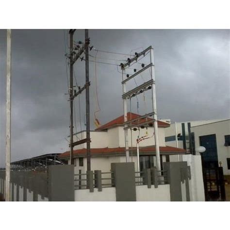 Steel Double Pole Structure Height 7 Meter Rs 67000 Piece Dipal