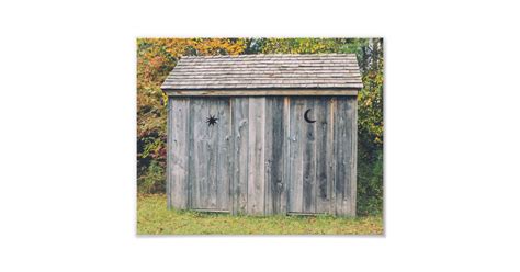 Moon And Stars Outhouse Photo Print Zazzle
