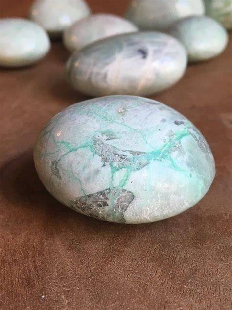 Garnierite Palm Stone Healing Crystals Green Moonstone Etsy Crystal