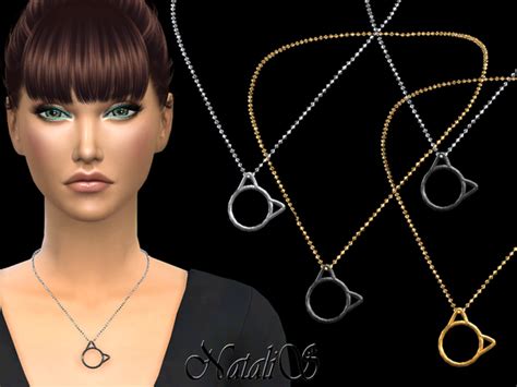 Kitty Pendant Necklace By Natalis At Tsr Sims 4 Updates